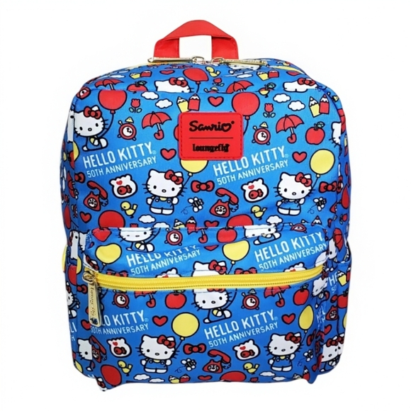 NEW Loungefly Hello Kitty 50th Anniversary Mini Backpack - Picture 1 of 10